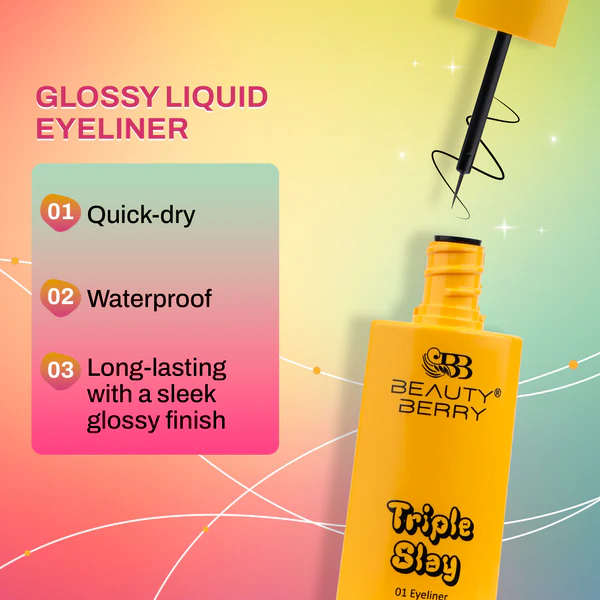 Triple Slay 3 in 1 Eye Makeup Kit with Eyeliner, Mascara & Eyeshadow