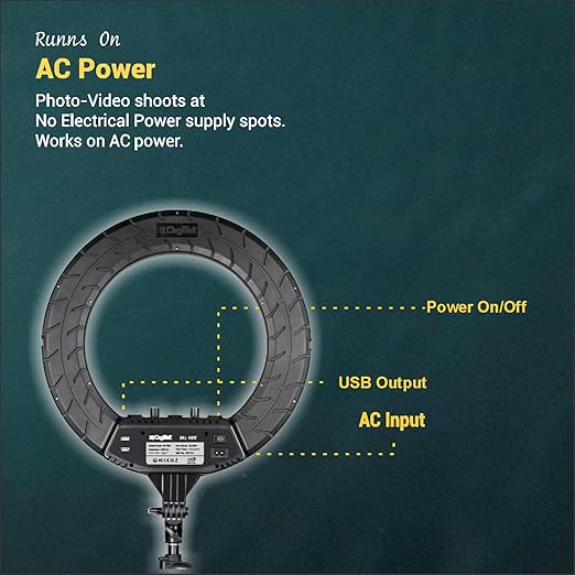 DIGITEK® 18 Inch LED Ring Light with Remote Control & 250cm Stand
