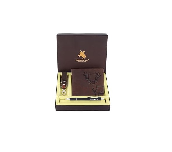 LONDON ALLEY Jason Vintage Brown Leather Wallet for Men