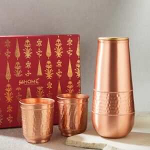 Kashi Copper Carafe With 2 Glass