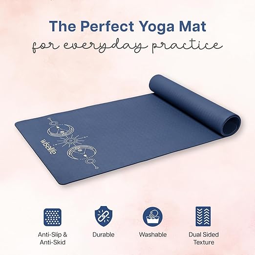 WiseLife Grande XL 6 MM TPE Yoga Mat for Men & Women |