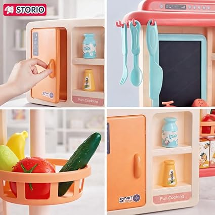Storio Toys Kitchen Set for Kids Girls Big Cooking Set