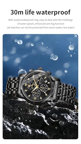 OLEVS Chronograph Watch for Men l Waterproof Men's Wrist Watch |