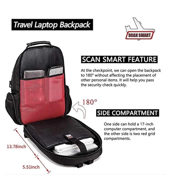 Red Lemon Swisslook Polyester Laptop Bags Backpack for Men and Women